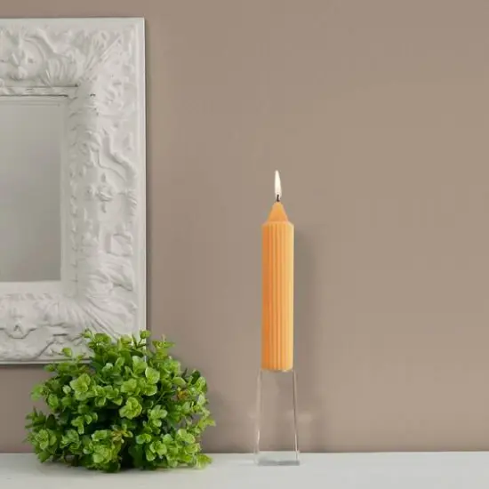 Root Candles 7" Unscented Grecian Collenette Taper Candles, 4ct. Mandarin {4}