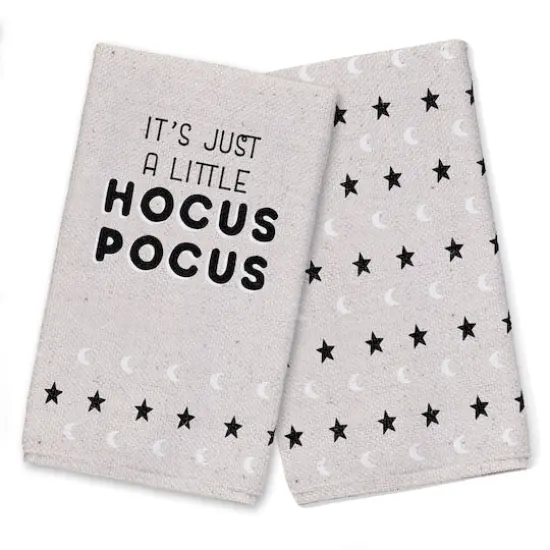 Hocus Pocus Moon Stars Tea Towel Set {1}