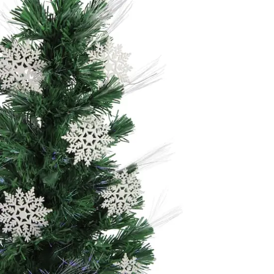 3ft. Fiber Optic Color Changing Artificial Christmas Tree with White Snowflakes {3}