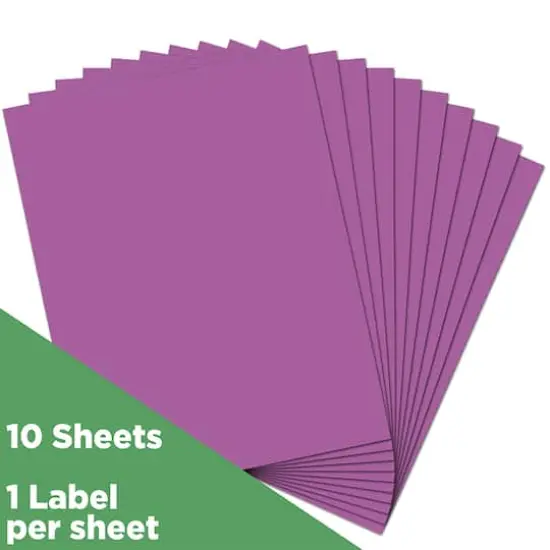 JAM Paper Shipping Labels, 8.5" x 11" Violet {4}