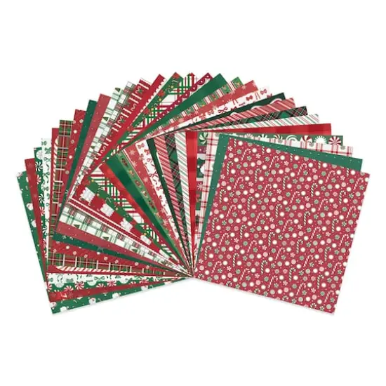 12" x 12" Peppermint Plaid Paper Pad by Recollections™ {3}