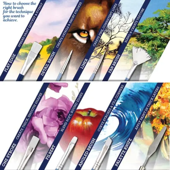 ArtSkills&reg; 40-Piece Premium Paint Brush Set with Palette Knife & Storage Tube {4}