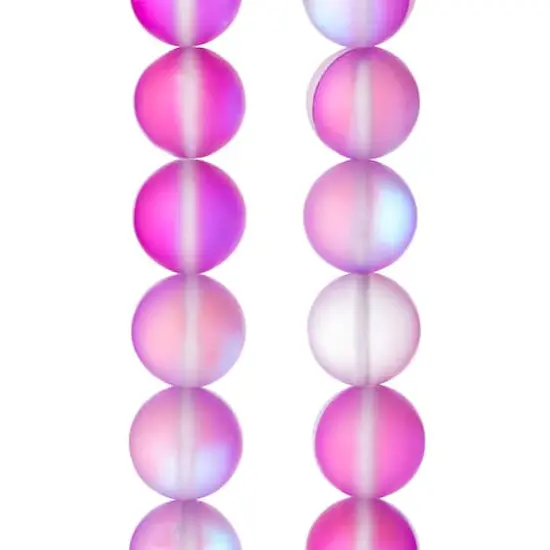 Matte Purple Opal Glass Round Beads, 10mm by Bead Landing™ {1}