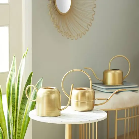 Gold Metal Glam Watering Can Set {10}