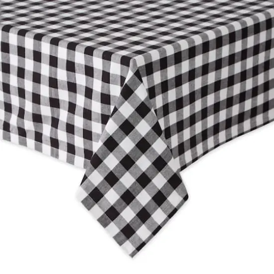 Black-White Checkers Tablecloth 52" x 52" {3}