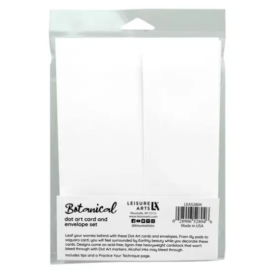 Leisure Art&reg; Dot Art 24-Piece Botanical Card and Envelope Set {3}