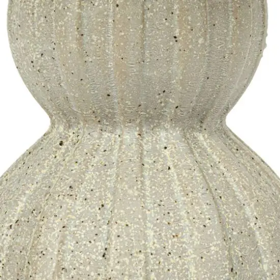 Hello Honey&reg; 10.25" Tan Reactive Glaze Debossed Stoneware Footed Bowl {5}