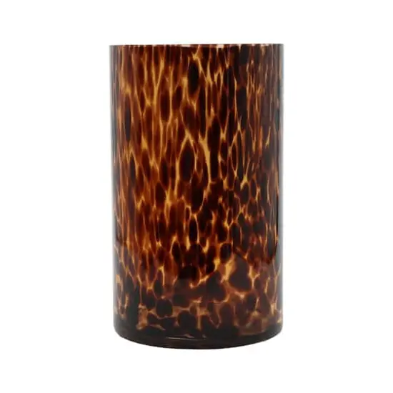 8" Amber Tortoiseshell Glass Cylinder Vase by Ashland&reg; {1}