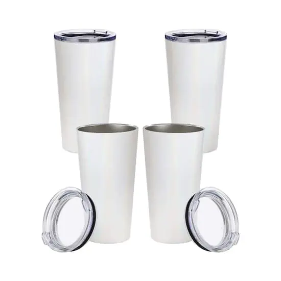 Craft Express White Glitter Sublimation Tumblers, 4ct. {3}