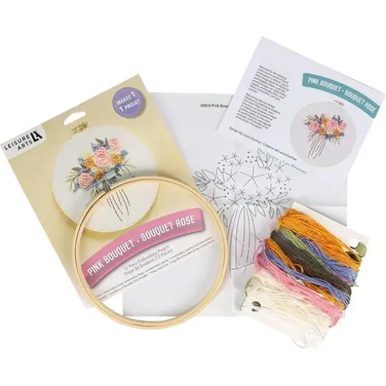 Leisure Arts&reg; 6" Bouquet Embroidery Kit {4}