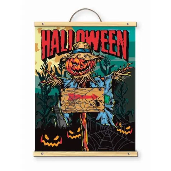 16" x 20" Scarecrow Paint-by-Number Kit with Wood Display Hanger by Artist's Loft&reg; {1}
