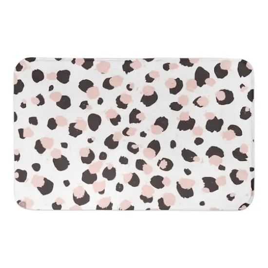 Cheetah Blush & Black Bath Mat {1}