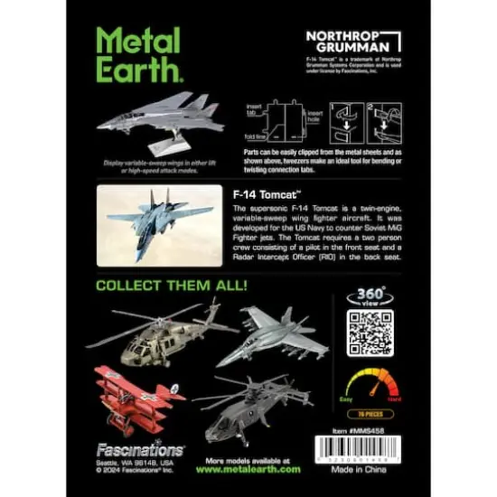 Metal Earth&reg; F-14 Tomcat&trade; Steel Model Kit {16}