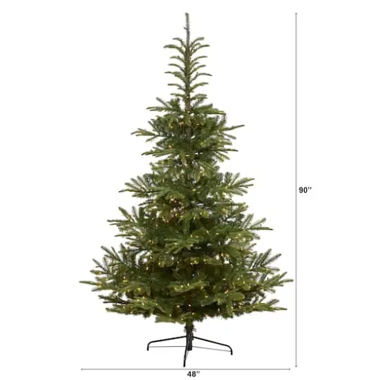 7.5ft. Pre-Lit Layered Washington Spruce Artificial Christmas Tree, Clear LED Lights {8}