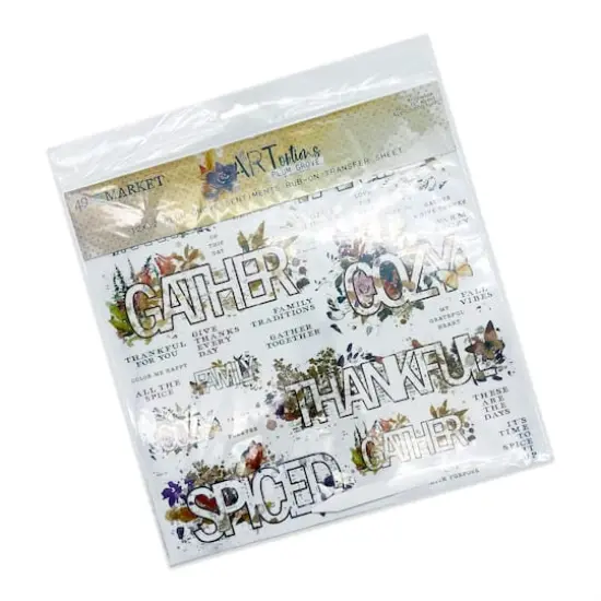 ARToptions Plum Grove Sentiments Rub-On Transfer Sheet {1}