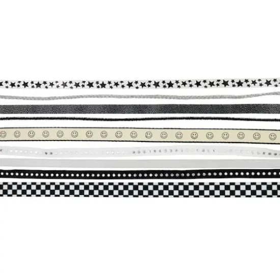Value Pack Ribbon, 10ct. by Celebrate It&reg; Black/White {4}