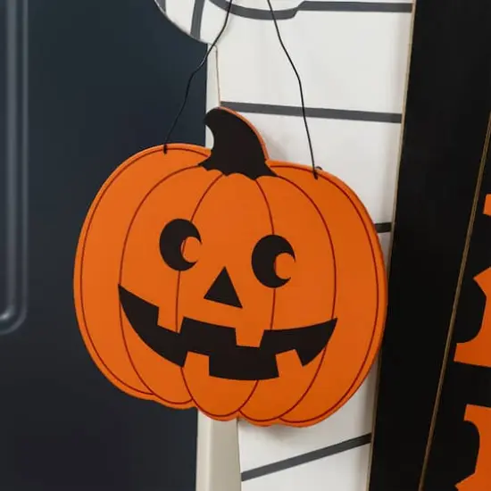 Glitzhome&reg; Halloween Wood Mummy and Welcome Coffin Porch Decor Set {7}