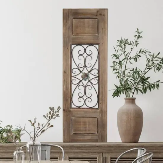Hastings Home 50" Metal & Wood Door Panel Wall D&eacute;cor {3}