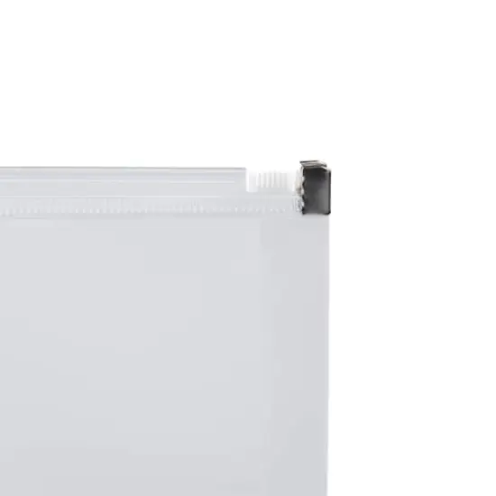 JAM Paper 9.75" x 13" Zip Closure Letter Booklet Plastic Envelopes, 12ct. Clear {6}