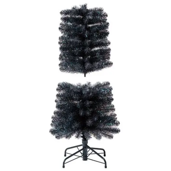 6ft. Unlit Black Sparkle Artificial Christmas Tree by Ashland® {7}