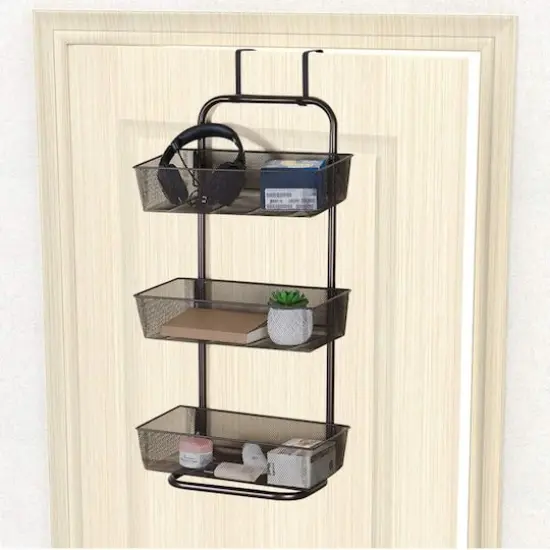 NEX&trade; 15" Over the Door Basket Organize Dark Brown {7}