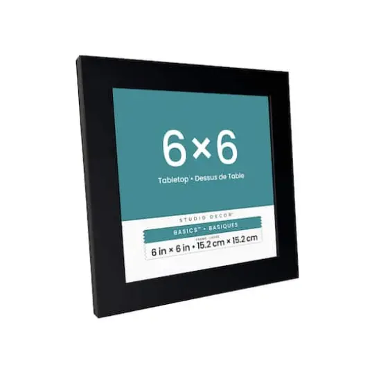 Basics&trade; 6" x 6" Black Flat Frame by Studio D&eacute;cor&reg; {3}