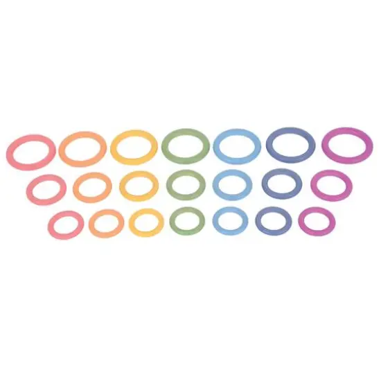 TickiT&reg; Rainbow Wooden Rings Set {1}