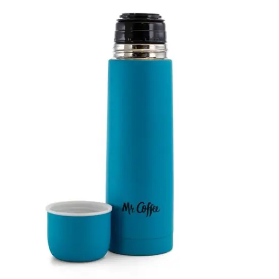 Mr. Coffee Javelin 16oz. Blue Stainless Steel Thermal Travel Bottle {4}