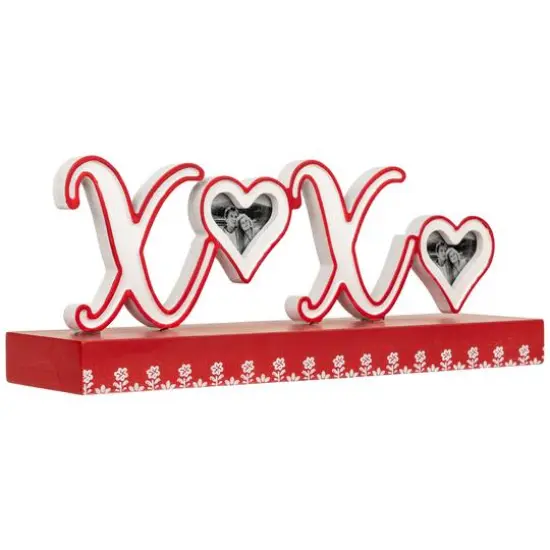 12" Valentine's Day Heart & Floral "XOXO" Photo Frame  {6}