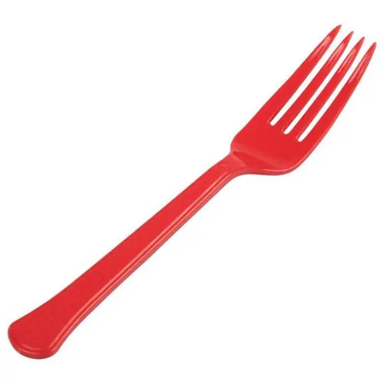 JAM Paper Premium Utensils Plastic Forks Party Pack, 48ct. Red {1}