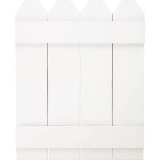 Hampton Art&trade; 12" x 15" White Wood Fence Sign {4}