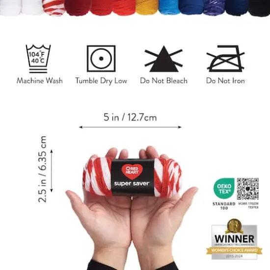 Red Heart&reg; Super Saver&reg; 12 Skein Super Craft Yarn Kit America {9}