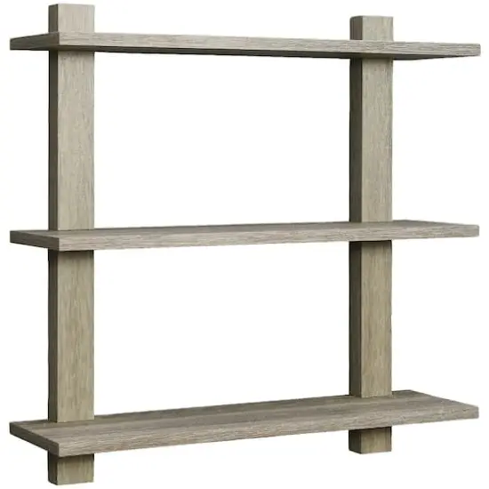 Sorbus 23.6" Triple Tier Floating Shelf Gray {1}