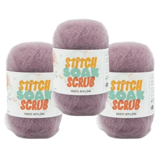 3 Pack Lion Brand&reg; Stitch Soak Scrub Yarn Lilac {1}