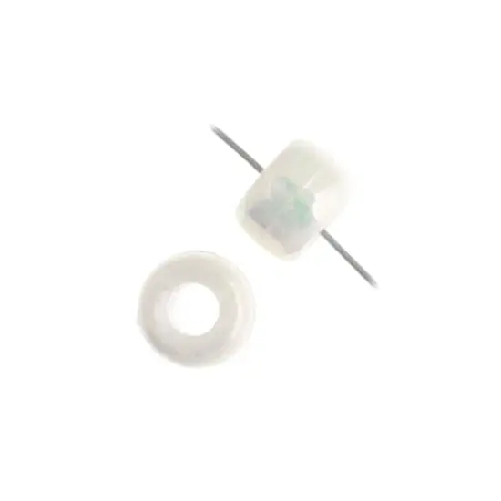 John Bead 9mm Opaque Plastic Pony Beads, 1,000ct. White Iris {5}