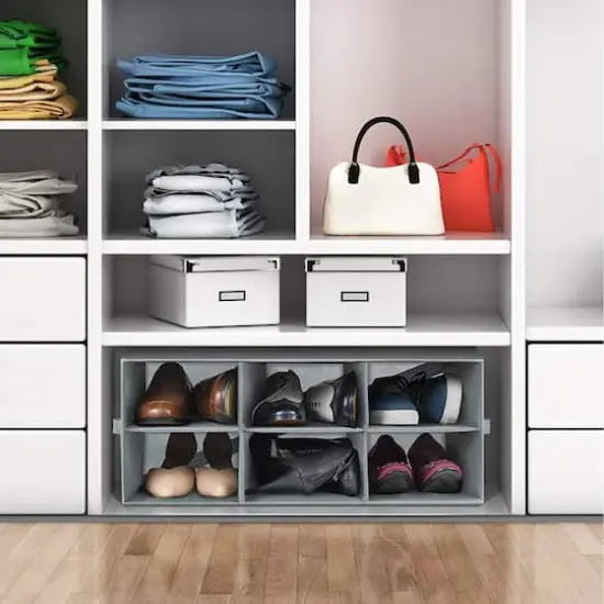 Sorbus 25" Gray Shoe Organizer Bin {3}