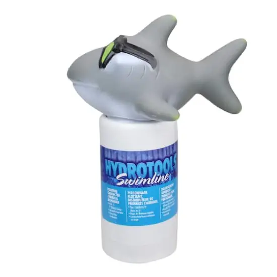 Swim Central Hydrotools Swimline 13" Gray & White Shark Swimming Pool Chemical Dispenser {3}