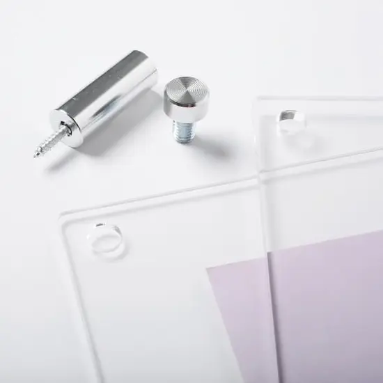 Wexel Art Gallery Wall Double Panel Acrylic Floating Frames Set of 3 Silver {4}