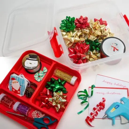 Simplify Red2-Tier Gift Supply Storage Box {4}