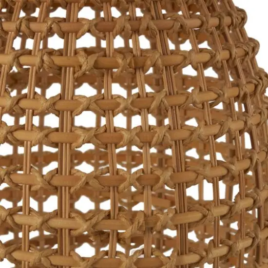 30.5" Brown Open Frame Woven Rattan Vase {7}