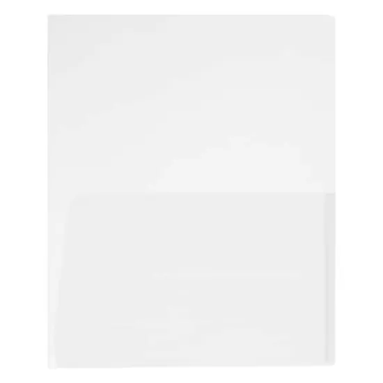 JAM Paper Plastic Lightweight 2-Pocket Presentation Folders, 6ct. Clear {6}