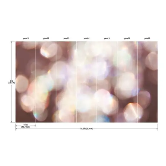 RoomMates Shimmering Dots Mural Peel & Stick Wallpaper {3}