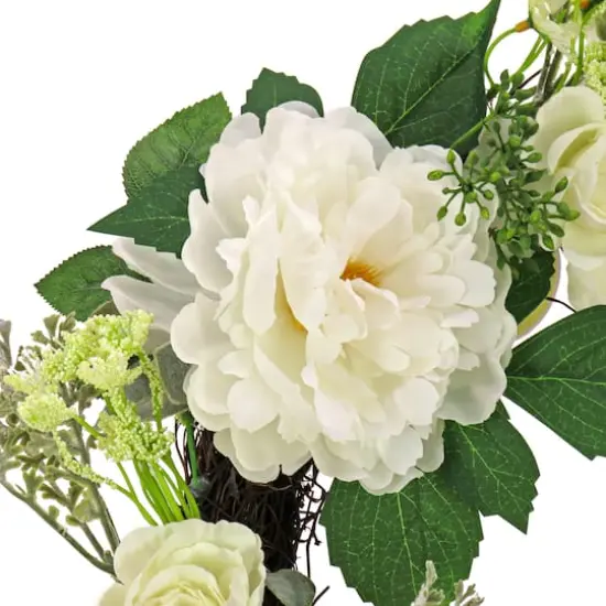 22" Daisy, Peony, & Buttercup Wreath {4}