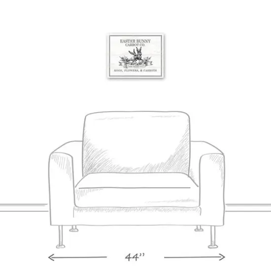 Easter Bunny Carrot Farm 1 11" x 14" Canvas Wall Art {6}