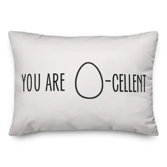 You Are Egg-Celent Throw Pillow {1}