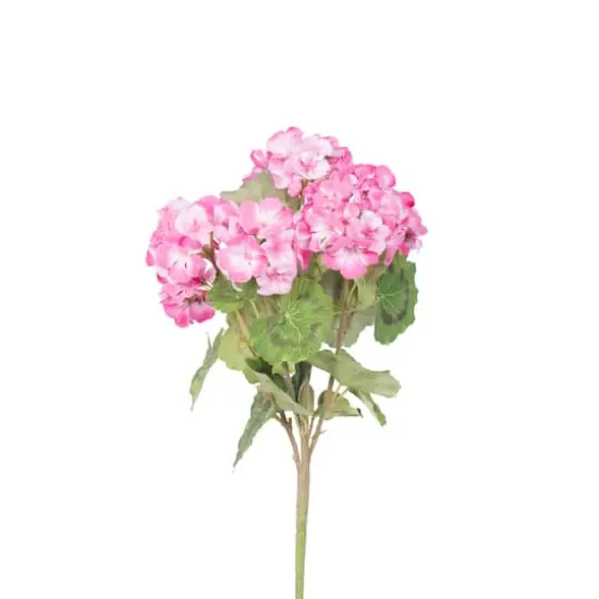 18" Artificial Light Pink Geranium Bush, 4ct. {1}