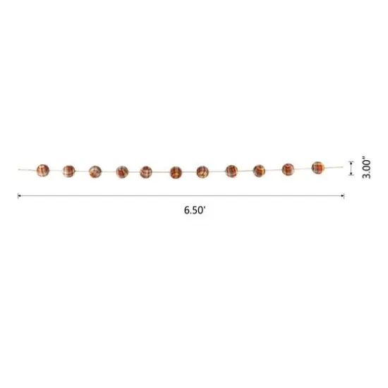 Glitzhome&reg; 78.75" Fall Plaid Balls Garland {9}
