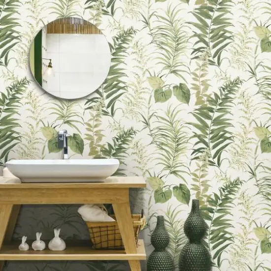 RoomMates Fern Forest Peel & Stick Wallpaper Mural Green {6}