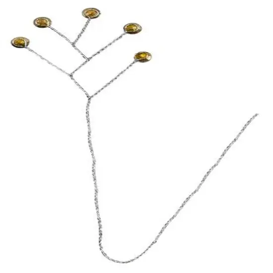 JAM Paper Rinestone Quintet, 12ct. Gold with Silver Stem {1}