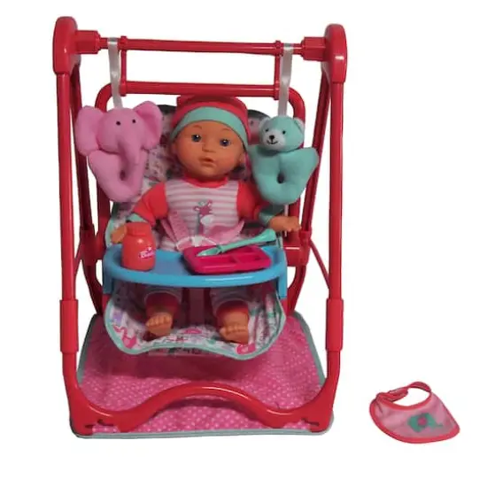 Dream Collection 12" Baby Doll 4-in-1 High Chair Play Set {1}